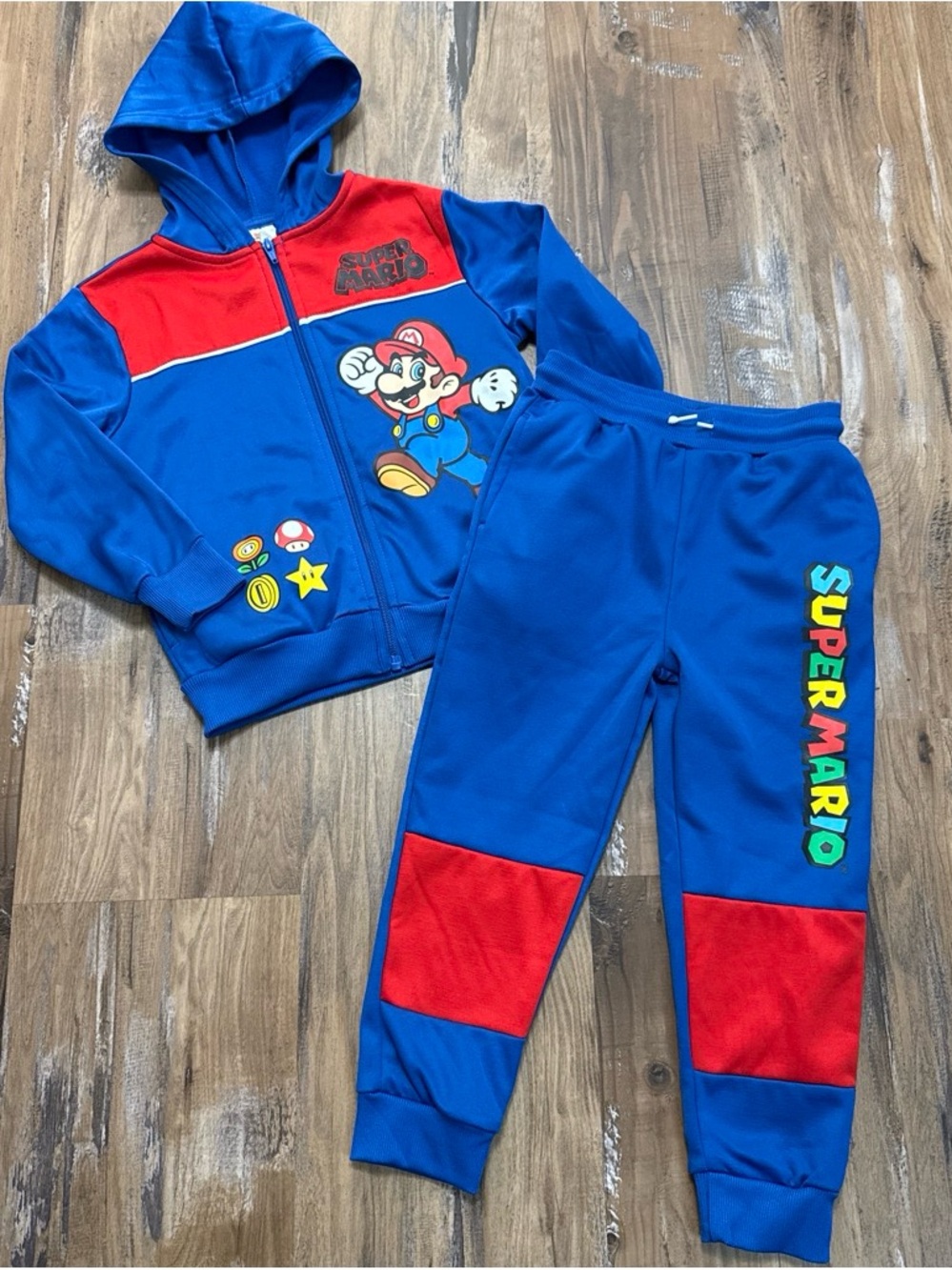 Nintendo Boys' Blue and Red Hoodie & Jogger Set
